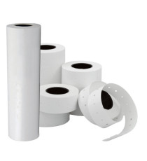 Rotolo 1000 etichette art.165 - 21x12 mm - permanente - bianco - Lebez - conf. 10 rotoli