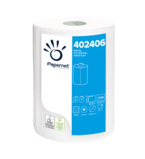 Rotolo asciugatutto - 2 veli - goffratura a onda - 23,4 cm x 68,9 mt - 309 strappi - bianco - Papernet