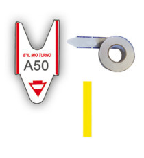Rotolo da 2000 ticket per elimina code - giallo - Printex - conf. 5 rotoli