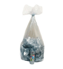 Sacchi - 70 x 110 cm - 110 L - 22 micron - MDPE/HDPE - azzurro trasparente - Rolsac - conf. 10 pezzi