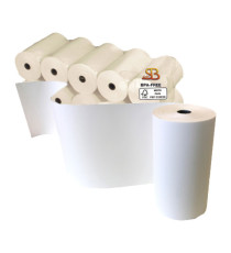 Rotolo per calcolatrice e stampante - 80 mm x 80 m - 55 gr - diametro esterno 77 mm - anima 12 mm - carta termica BPA fr