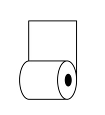 Rotolo per distributore self service - 59,5 mm x 120 m - 55 gr - diametro esterno 95 mm - anima 12 mm - carta termica BP