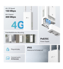 Router OUTDOOR -  4G Wi-Fi 300Mbps - Tp-Link