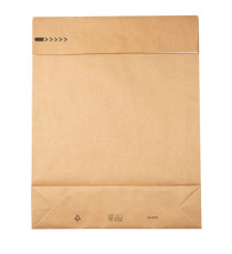 Sacchetti a fondo quadro E-Green - 40 x 50 x 10 + 10 cm - carta kraft - avana - Bong Packaging - conf. 100 pezzi