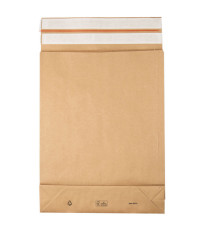 Sacchetti a fondo quadro E-Green - C3 - 35 x 45 x 8 + 10 cm - carta kraft - avana - Bong Packaging - conf. 200 pezzi