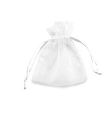 Sacchetti bomboniera Milly - 8,5 x 10 cm - organza - bianco - PNP - conf. 20 pezzi