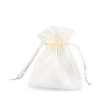 Sacchetti organza Milly  - 12,5 x 17 cm - avorio - PNP - conf. 20 pezzi