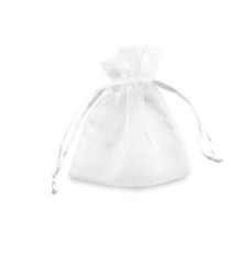 Sacchetti organza Milly - 12,5 x 17 cm - bianco - PNP - conf. 20 pezzi