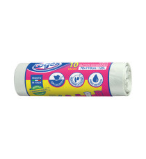 Sacchi per immondizia - 70x110 cm - 120 L - 16 micron - bianco - Logex Professional - rotolo da 10 sacchetti