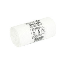 Sacco rifiuti - HDPE - 45 x 55 cm - 20 L - 15my - bianco - Bio Extrusion - conf. 30 pezzi