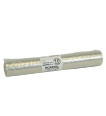 Sacco rifiuti - PCR - 72 x 110 cm - 110 L - 30 gr - neutro -Bio Extrusion - conf. 10 pezzi