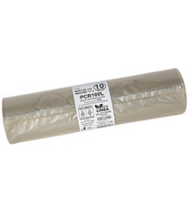 Sacco rifiuti - PCR - 90 x 120 cm - 120 L - 100 gr - neutro -Bio Extrusion - conf. 10 pezzi