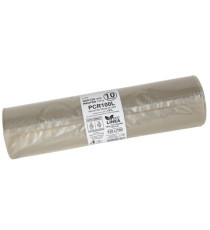 Sacco rifiuti - PCR - 90 x 120 cm - 120 L - 100 gr - neutro -Bio Extrusion - conf. 10 pezzi