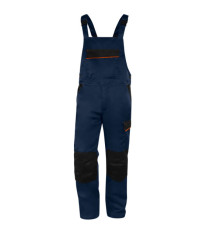 Salopette da lavoro M1SA2 - taglia XL - twill/poliestere/cotone - blu/arancio - Deltaplus