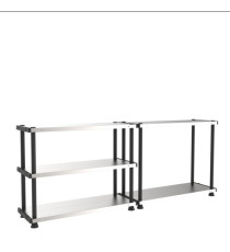 Scaffale - 5 ripiani - 119 x 45 x 185 cm - PPL /metallo - grigio/nero - Terry