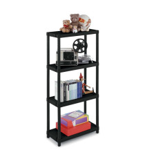 Scaffale 3060/4 - 4 ripiani - 60 x 30 x 132 cm - PPL - nero - Terry