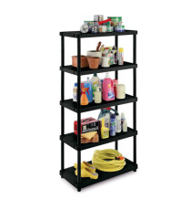 Scaffale 4080/5 - 5 ripiani - 80 x 40 x 173,4 cm - PPL - nero - Terry