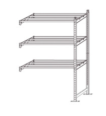 Scaffale Rang'Eco 300 - modulo aggiunta - 3 ripiani - portata ripiano 300 kg - 100 x 60 x 200 cm - acciaio - grigio/blu