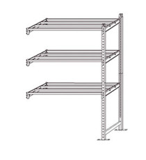 Scaffale Rang'Eco180 - modulo aggiunta - 5 ripiani - portata ripiano 180 kg - 100 x 35 x 200 cm - acciaio - grigio/blu -