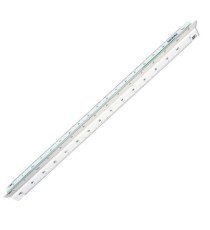 Scalimetro Isoteck - 30cm - per catasto - scale 1:500-1000-1250-1500-2000-2500 - Arda