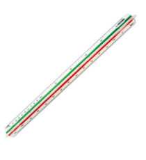 Scalimetro Isoteck - 30cm - per edilizia - scale 1:100-200-250-300-400-500 - Arda