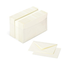 Scatola 100 cartoncini (200gr) + 100 buste (90gr) - avorio - formato 4 - Favini
