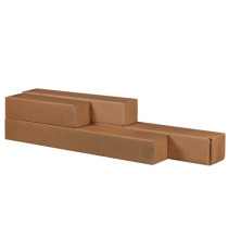 Scatola a tubo Square Box - chiusura a nastro - 10,5 x 10,5 x 87 cm - cartone microonda - avana - Bong Packaging - conf.