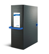 Scatola archivio Big Next - dorso 12 cm - 25 x 35 cm - nero/blu - Sei Rota