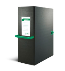 Scatola archivio Big Next - dorso 20 cm - 25 x 35 cm - nero/verde - Sei Rota