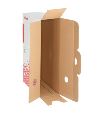 Scatola archivio Speedbox - dorso 8 cm - 35 x 25 cm - bianco e rosso - Esselte