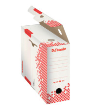 Scatola archivio Speedbox - dorso 8 cm - 35 x 25 cm - bianco e rosso - Esselte