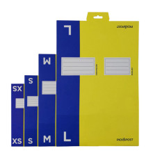 Scatola automontante per ecommerce PICK&Post - L - 40 x 27 x 17 cm - giallo/blu - Blasetti
