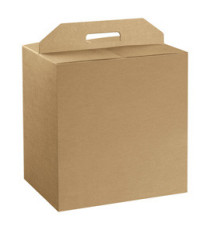 Scatola panettone + bottiglia - 28 x 20 x 35 cm - cartone liscio - avana - Scotton