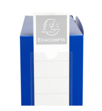 Scatola per archivio box - con bottone - 25 x 33 cm - dorso 10 cm - blu - Exacompta