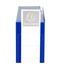 Scatola per archivio box - con bottone - 25 x 33 cm - dorso 6 cm - blu - Exacompta