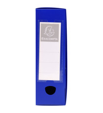 Scatola per archivio box - con bottone - 25 x 33 cm - dorso 8 cm - blu - Exacompta