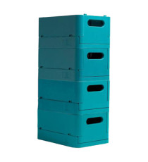Scatola pieghevole The Smart Case mini Skandi - 18,8 x 13,8 x 9,5 cm - blu pacifico - Exacompta