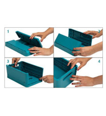 Scatola pieghevole The Smart Case mini Skandi - 18,8 x 13,8 x 9,5 cm - blu pacifico - Exacompta