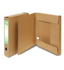 Scatola progetto con elastico - cartone FSC - dorso 6 cm - 25x35 cm - avana - Starline
