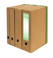 Scatola progetto con elastico - cartone FSC- dorso 8 cm - 25x35 cm - avana - Starline