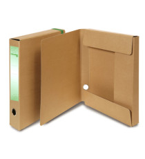 Scatola progetto con elastico - cartone FSC- dorso 8 cm - 25x35 cm - avana - Starline