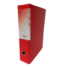 Scatola progetto KingPro - con portaetichetta - dorso 4 cm - rosso - Starline