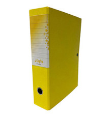 Scatola progetto KingPro - con portaetichetta - dorso 6 cm - giallo - Starline
