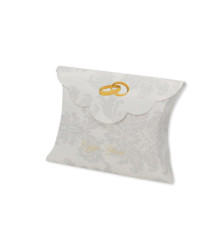 Scatolina portaconfetti - sposi - carta - 10 x 8 x 3 cm - Big Party - conf.25 pezzi