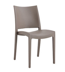 Sedia Flat - 56,5 x 44 x 81 cm - PP - tortora - Verdelook