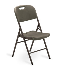 Sedia Horeca - pieghevole - 88 x 50 x 45 cm - acciaio/HDPE - noce - Garden Friend