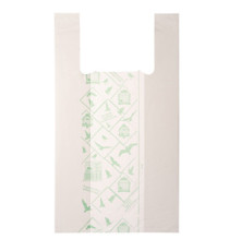 Shoppers Midi - 28 x 50 cm - mater-bi - bianco - scatola 500 pezzi