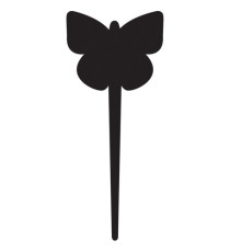 Silhouette Tags - forma farfalla - nero - Securit - set 5 pezzi