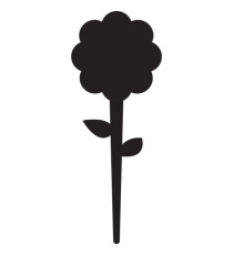 Silhouette Tags - formato fiore - 15 x 25 cm - nero - Securit - set 5 pezzi