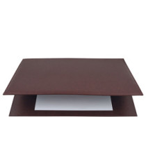 Sottomani doppio in similpelle - marrone scuro - 48 x 32cm - City Time